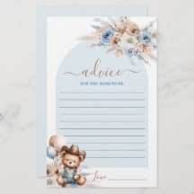 Little Cowboy Advice for the Mom To Be card