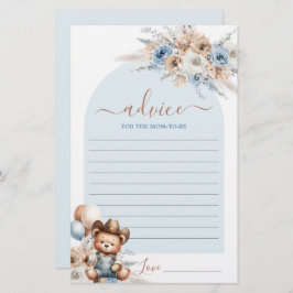 Little Cowboy Advice for the Mom To Be card