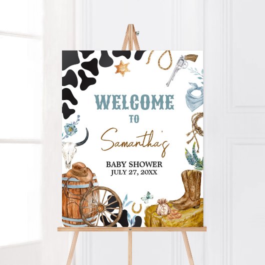 Little Cowboy Baby Showerへようこそ ポスター