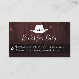 Little Cowboy Baby Shower Books forベビー 名刺