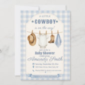 Little Cowboy Baby Shower Invitation | Western Boy 招待状 (正面)
