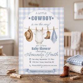 Little Cowboy Baby Shower Invitation | Western Boy 招待状