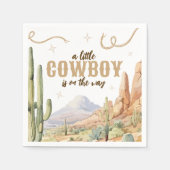 Little Cowboy Baby Shower Napkins スタンダードカクテルナプキン (正面)