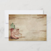 Little Cowboy Baby Shower Thank You サンキューカード (裏面)