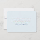 Little Cowboy Bear Baby Shower Boy thank you card サンキューカード (裏面)