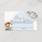 Little Cowboy Bear Boy Diaper Raffle Card エンクロージャーカード (正面)