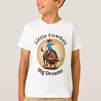 Little Cowboy Big Dreams Bull Rider Tシャツ