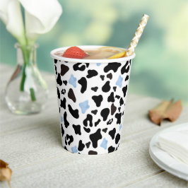 Little Cowboy Black and Blue Cow Pattern 紙コップ