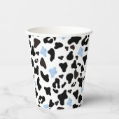 Little Cowboy Black and Blue Cow Pattern 紙コップ (正面)