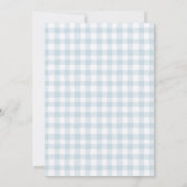 Little Cowboy Blue Gingham Baby Shower 招待状 (裏面)