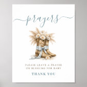 Little Cowboy Boots Baby Shower Prayers For Baby ポスター (正面)