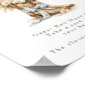 Little Cowboy Boots Bow Baby Shower Guess How Many ポスター (角)