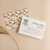 Little Cowboy Brown Clotheslineベビーブックリクエスト エンクロージャーカード