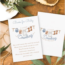 Little Cowboy Canyon赤ちゃんシャワーブックリクエスト エンクロージャーカード