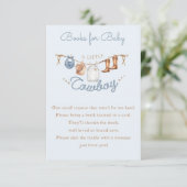 Little Cowboy Canyon Baby Shower Book Request エンクロージャーカード (スタンド正面)