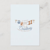 Little Cowboy Canyon Baby Shower Book Request エンクロージャーカード (裏面)