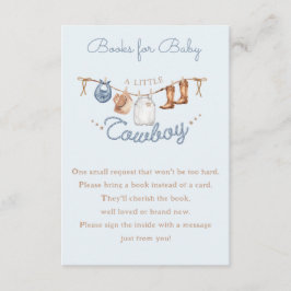 Little Cowboy Canyon Baby Shower Book Request エンクロージャーカード