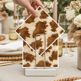 Little Cowboy Cow Western Clothesline Baby Shower スタンダードカクテルナプキン