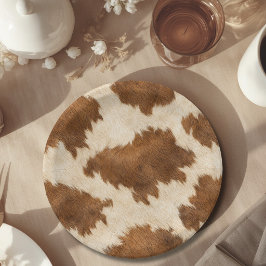 Little Cowboy Cow Western Clothesline Baby Shower ペーパープレート