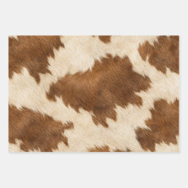Little Cowboy Cow Western Clothesline Baby Shower ラッピングペーパーシート