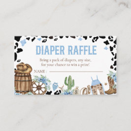 Little Cowboy Diaper Raffle, Western Baby Shower エンクロージャーカード