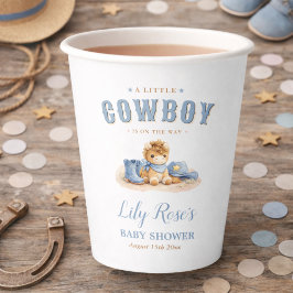 Little Cowboy On The Way Baby Boy Shower  紙コップ