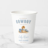 Little Cowboy On The Way Baby Boy Shower  紙コップ (正面)