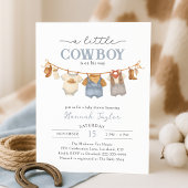 Little Cowboy Western Baby Shower 招待状