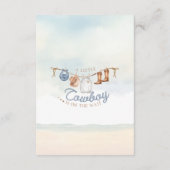 Little Cowboy Western Baby Shower Book Request エンクロージャーカード (裏面)