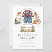 Little Cowboy Western Baby Shower Invitation 招待状 (正面)