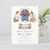 Little Cowboy Western Baby Shower Invitation 招待状 (スタンド正面)