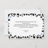 Little Cowboy Western Blue Baby Shower  サンキューカード (裏面)