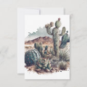 Little Cowboy Western Blue Boy Baby Showerへようこそ サンキューカード (裏面)