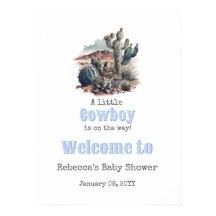 Little Cowboy Western Blue Boy Baby Showerへようこそ