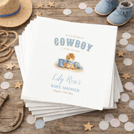 Little Cowboy Western Boy Baby Shower  スタンダードカクテルナプキン