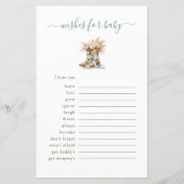 Little Cowboy Western Wishes For Baby Advice Card (正面)