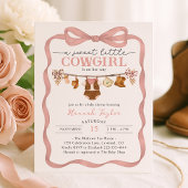 Little Cowgirl Baby Shower 招待状