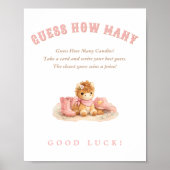 Little Cowgirl Baby Shower Game Guess How Many ポスター (正面)
