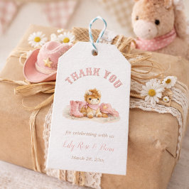 Little Cowgirl Baby Shower Thank You Gift ギフトタグ