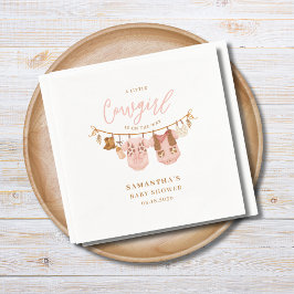 Little Cowgirl Clothesline Baby Shower スタンダードカクテルナプキン