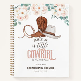 Little Cowgirl Floral Baby Shower Guest Book ノートブック