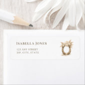 Little Cowgirl Horseshoe Boho Baby Shower Address ラベル (インサイチュ)