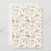 Little Cowgirl Modern Western Baby Shower  招待状 (裏面)