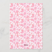 Little Cowgirl Pink Girl Baby Shower 招待状 (裏面)