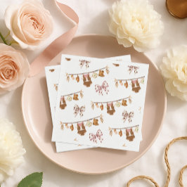 Little Cowgirl Western Clothes Baby Shower スタンダードカクテルナプキン