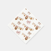 Little Cowgirl Western Clothes Baby Shower スタンダードカクテルナプキン (角)