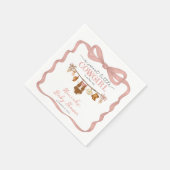 Little Cowgirl Western Clothes Baby Shower スタンダードカクテルナプキン (角)