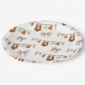 Little Cowgirl Western Clothes Baby Shower ペーパープレート (アングル)