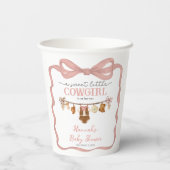 Little Cowgirl Western Clothes Baby Shower 紙コップ (裏面)