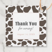 Little Cowgirl Western Floral Baby Shower フェイバータグ (裏面)